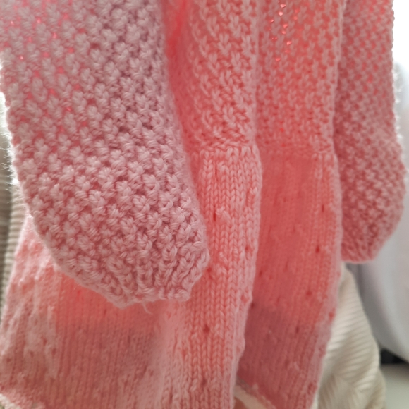 Prairie Baby Dress Puffed Sleeves Bubblegum Pink - Picture 7 of 15